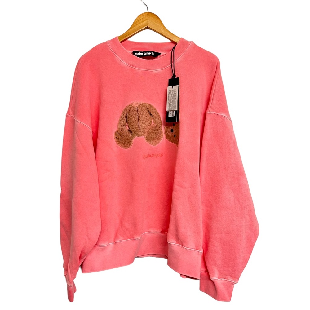 New Palm Angels Bear Crewneck Pullover Sweatshirt